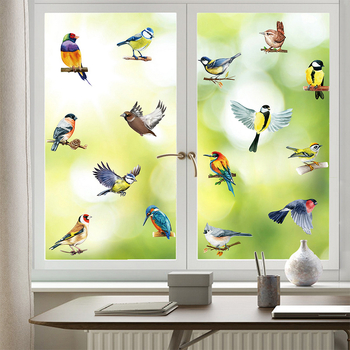 Sienos lipdukas CH39140 – Magpie ant šakelės, PVC, saviadhesi, atsparus vandeniui, prekinis ženklas Chuan Hao; svetainė, miegamasis, biuras, įėjimas