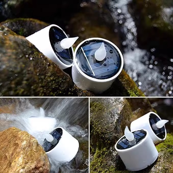 Ηλιακό LED καντήλι, κυλινδρικό ABS σώμα, Εκτυπωμένο λογότυπο OK