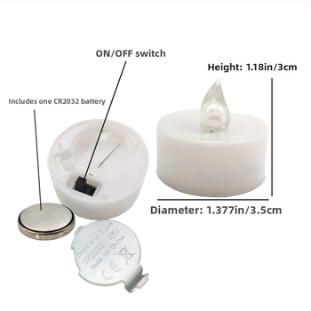 LED elektroniskā svece, cilindris plastmasas korpuss, daļēji manuāla un daļēji mehāniska ražošana