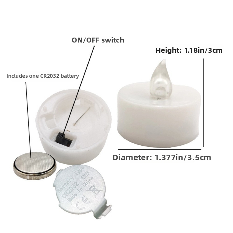 LED elektroninė žvakė, cilindrinis plastikinis korpusas, pusiau rankų darbo ir pusiau mechaninė gamyba