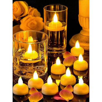 G 2964 LED κεριά που επιπλέουν χωρίς φλόγα, σετ 12 τεμάχια, αδιάβροχα