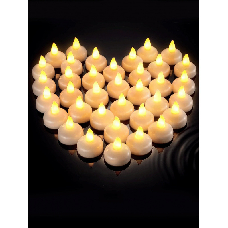 G 2964 LED κεριά που επιπλέουν χωρίς φλόγα, σετ 12 τεμάχια, αδιάβροχα