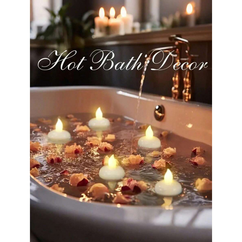 G 2964 LED κεριά που επιπλέουν χωρίς φλόγα, σετ 12 τεμάχια, αδιάβροχα