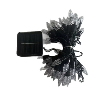 Eper formájú napelemes LED fényfüzér, 0,3W, IP65, távirányítóval és gombos vezérléssel