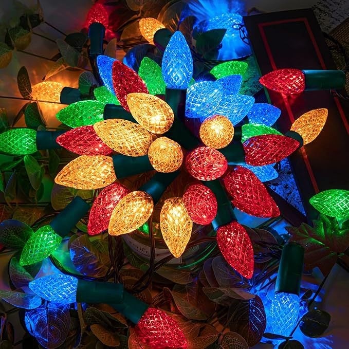 Eper formájú napelemes LED fényfüzér, 0,3W, IP65, távirányítóval és gombos vezérléssel