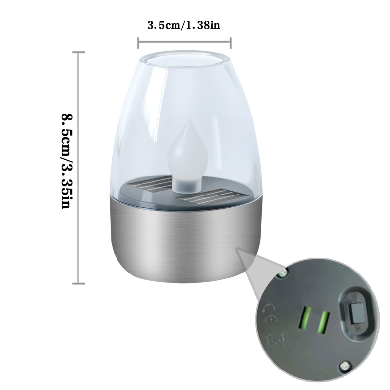 DC-CP101 Napelemes tájvilágítás LED ABS, asztali udvari dekorlámpa