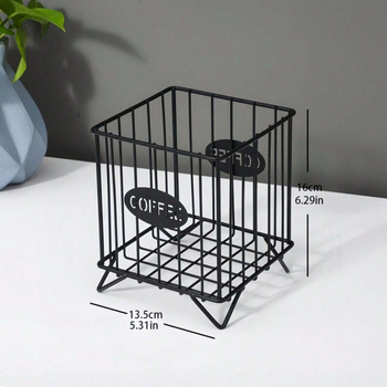 Stalinė kavos kapsulių laikymo dėžutė, metalo laikymo krepšys, didelė talpa, kilmė Yiwu, išleista 2021 m. pavasarį