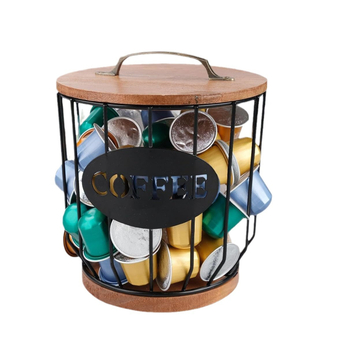 Дървена кошница за кафе капсули, модел кошница за съхранение, INS стил, пусната през 2023 г.