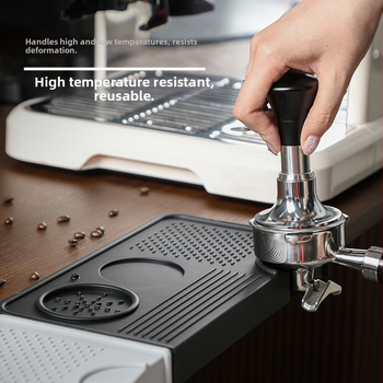 Silikoninė presavimo pagalvėlė kavos milteliams – šiuolaikiškas paprastas stilius, prekės ženklas Qiya, neslidus, atsparus dėvėjimui, tinkama barams, namams ir kavinėms