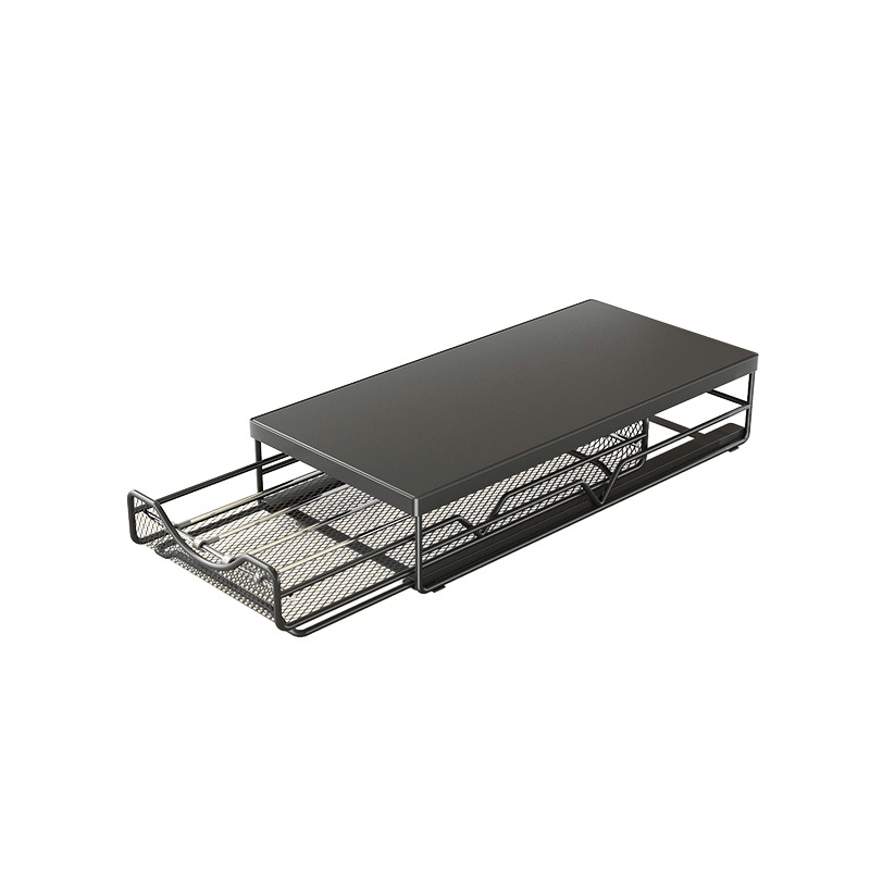 Kavos kapsulių laikiklis, talpa 50 kapsulių, reguliuojamas stalčiaus dizainas, sustiprintas rėmas, skirtas virtuvės stalviršiui