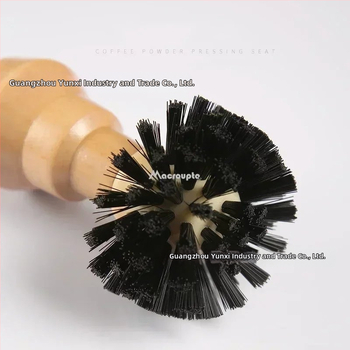 Kavos pupelių valymo šepetėlis ir espresso aparato virimo galvos šepetys – šiuolaikinis minimalistinis stilius, beržo+PP, barui, kavinėlei ir lounge, be rankų darbo