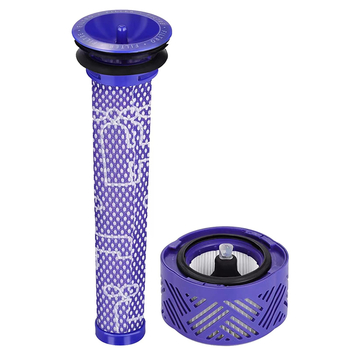 Комплект филтри за Dyson V6 DC59 — преден филтър елемент, заден HEPA филтър, филтърна мрежа, модел 002222