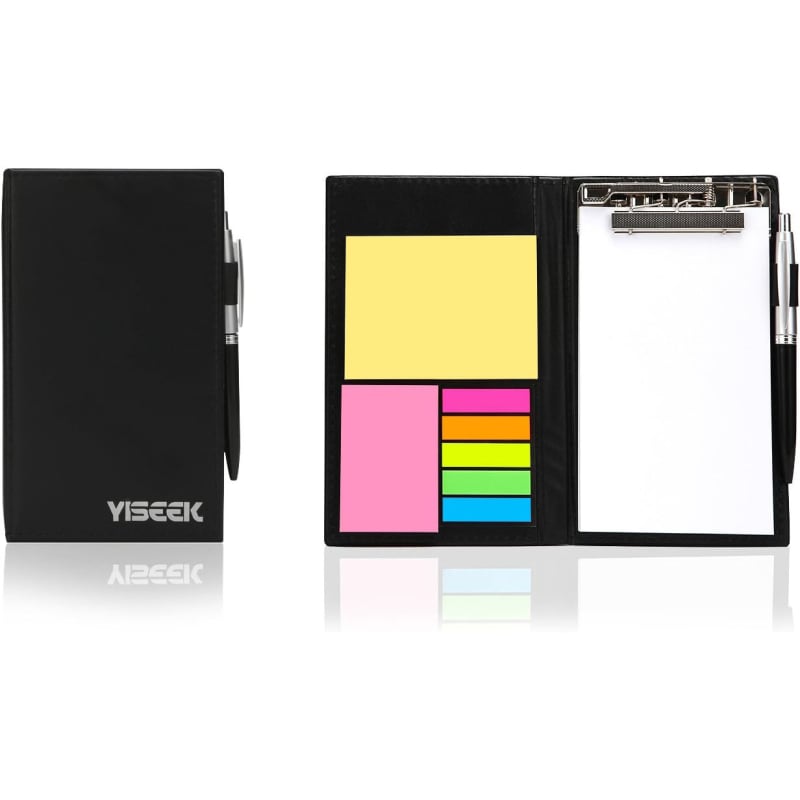 Verslo biuro logotipo lipnios užrašų dėklas su rašikliu, PU odinis užrašų dėklas, perforuojamas – Paper Brick forma, Modelis 835