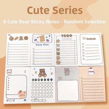 Kompakti lipdukinių užrašų rinkinys studentams ir biurui, dienos planuotojas savarankiškumui, 50 puslapių, popieriaus plytos forma, dvigubas offset popierius, prekės kodas 0613-01