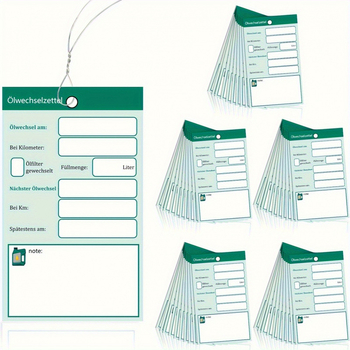 Закачваща етикета за подаръчно опаковане на занаяти със повторно използваеми инструкции за смяна на масло (имитационна кожа фланела)