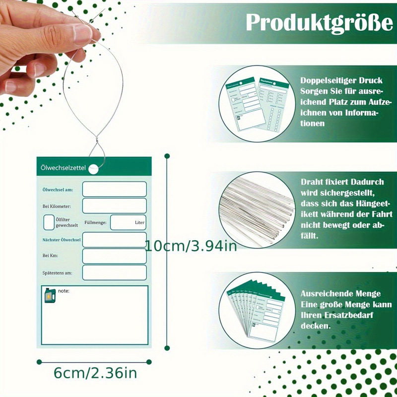 Закачваща етикета за подаръчно опаковане на занаяти със повторно използваеми инструкции за смяна на масло (имитационна кожа фланела)