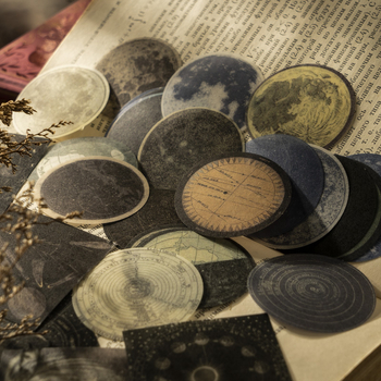 Time Collection Series - A good day Washi lipdukai dienoraščiui, japonų popierius, spauda, retro gėlių motyvas