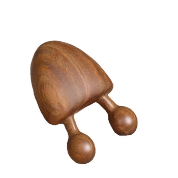 Santalmedžio masažo šukos, medinės, plačiais dantimis, meridianas