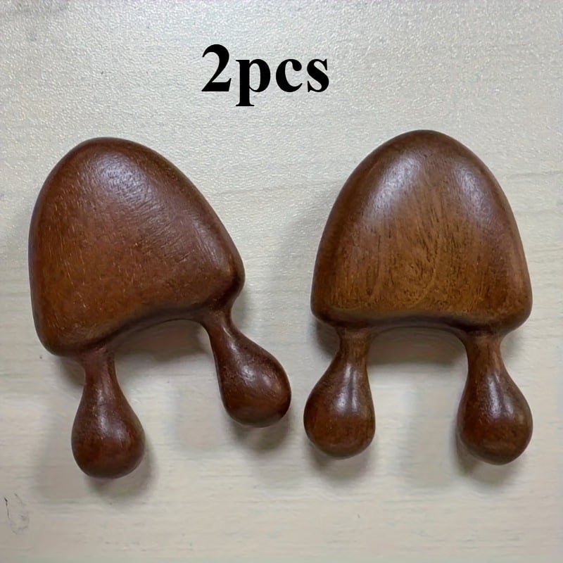 Santalmedžio masažo šukos, medinės, plačiais dantimis, meridianas