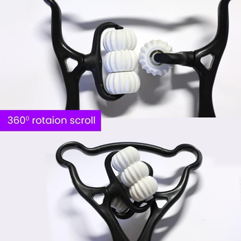 Masaj manual pentru gât – Multifuncțional, relaxare a meridianelor, 3 capete rotunde, viteză reglabilă, potrivit pentru gât și picioare