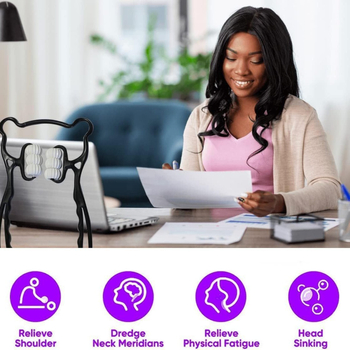 Masaj manual pentru gât – Multifuncțional, relaxare a meridianelor, 3 capete rotunde, viteză reglabilă, potrivit pentru gât și picioare