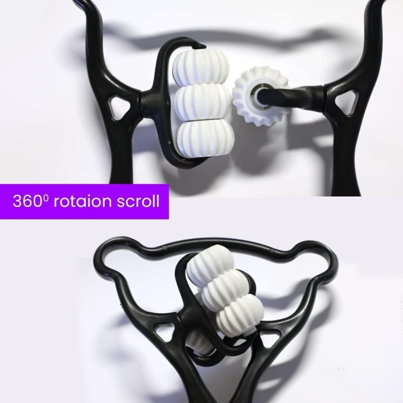 Masaj manual pentru gât – Multifuncțional, relaxare a meridianelor, 3 capete rotunde, viteză reglabilă, potrivit pentru gât și picioare