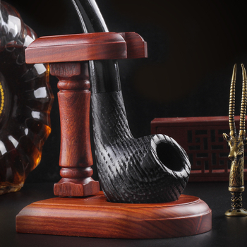 Masivinio medžio pypių laikiklis su mortise-tenon jungtimi, vertikalus vienetas, minimalistinis stilius, dekoratyvus ir kolekcionuojamas, logotipo spausdinimas galima