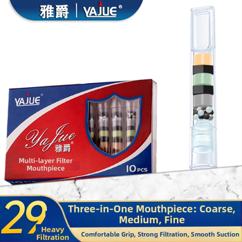 Forten vienkartinis cigarečių laikiklis su kelių filtrų sistema, trijų pakopų filtravimas (storasis, vidutinis, plonas), Zhejiang kilmė