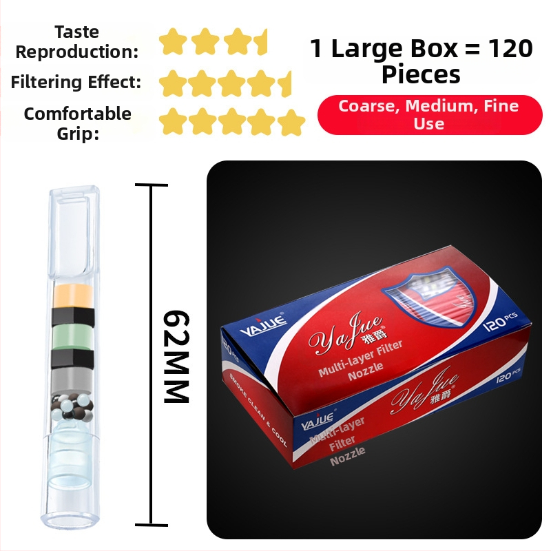 Forten vienkartinis cigarečių laikiklis su kelių filtrų sistema, trijų pakopų filtravimas (storasis, vidutinis, plonas), Zhejiang kilmė