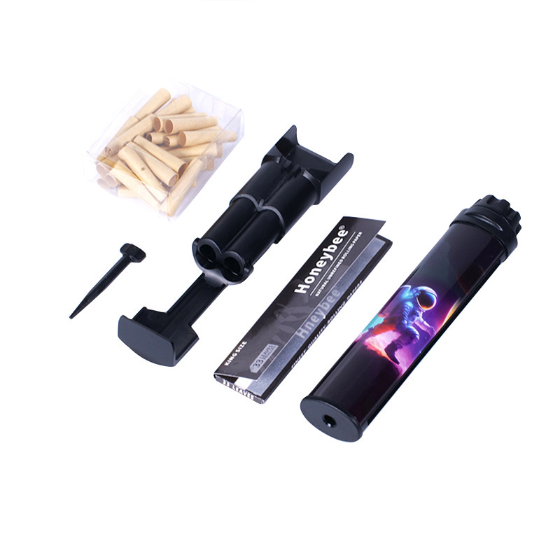 Käsitsi sigarettide rullimise komplekt konuslike torudega - neljaosaline komplekt