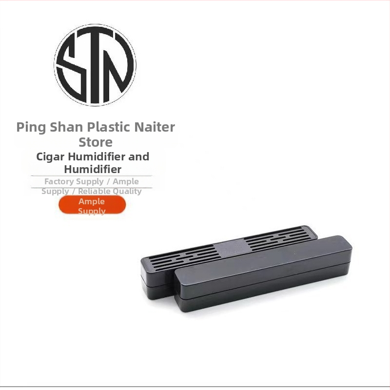 Cigaro drėkintuvas, ilgas stačiakampio formos, nešiojamas, vėjo atsparus, su saugojimo erdve