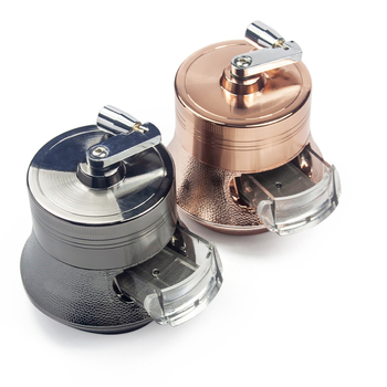 Somgar Cinko lydinio rankinis tabako malūnėlis, didelė talpa, 4 sluoksniai su stalčiumi