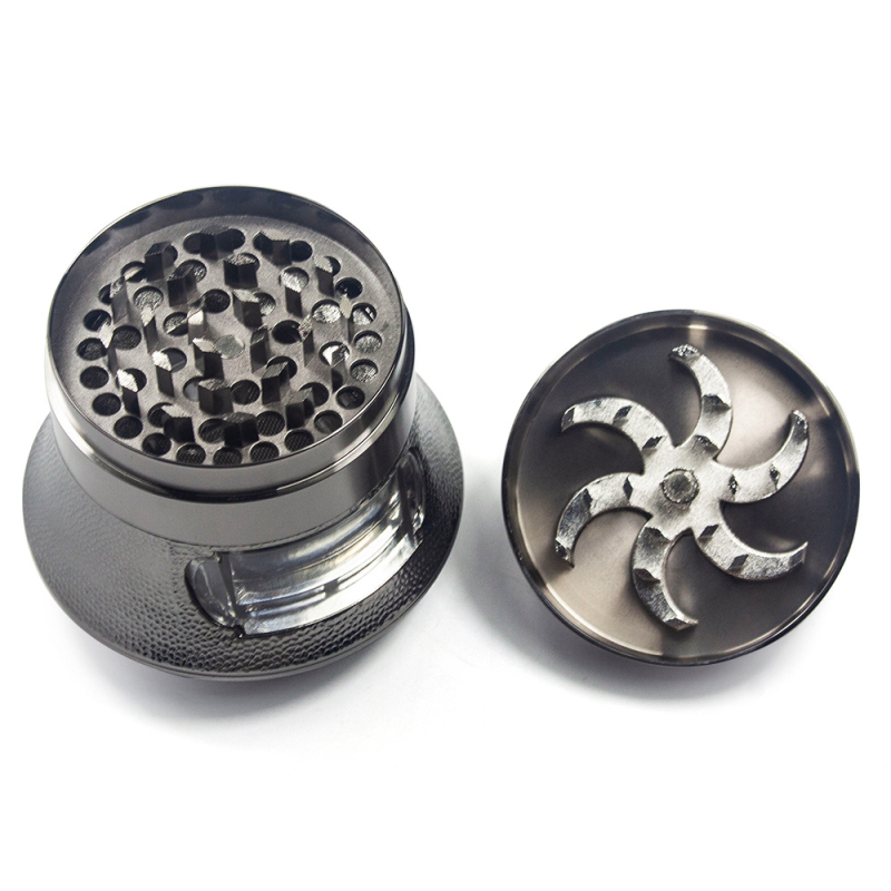 Somgar Cinko lydinio rankinis tabako malūnėlis, didelė talpa, 4 sluoksniai su stalčiumi