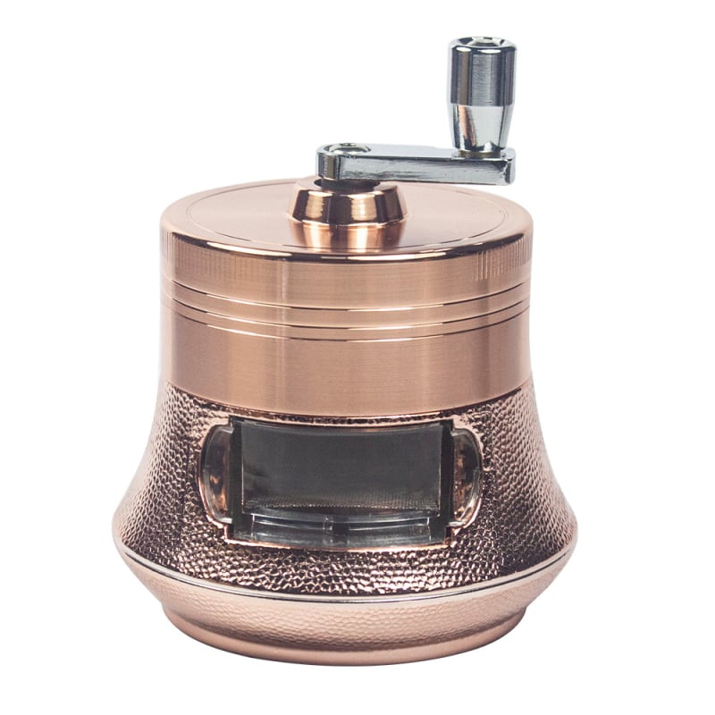 Somgar Cinko lydinio rankinis tabako malūnėlis, didelė talpa, 4 sluoksniai su stalčiumi