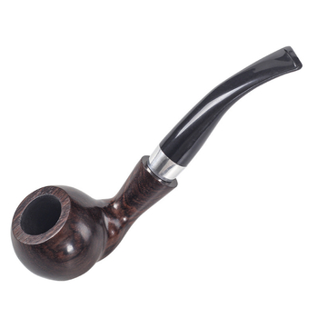 Ръчно изработена голяма старинна лула от ебонитово дърво с 9 мм филтър