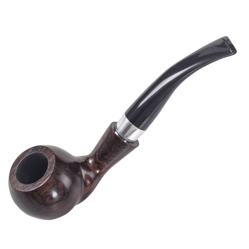 Ръчно изработена голяма старинна лула от ебонитово дърво с 9 мм филтър