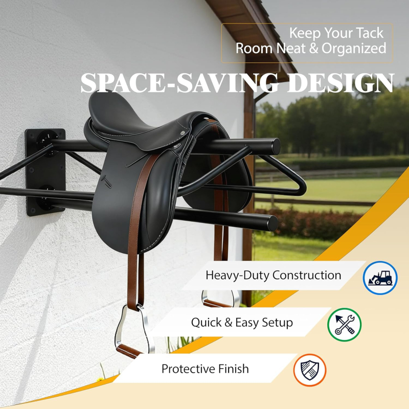 Kovanotos geležies sedlo laikiklis, sunkiasvoris sieninis laikiklis, Master Qin, žemos anglies plieno, pritaikoma apdaila