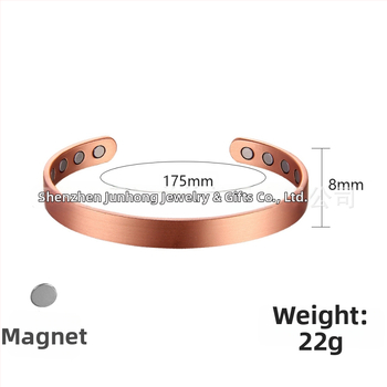 Magnetinė atveriama apyrankė iš vario, retro stilius, 22 g