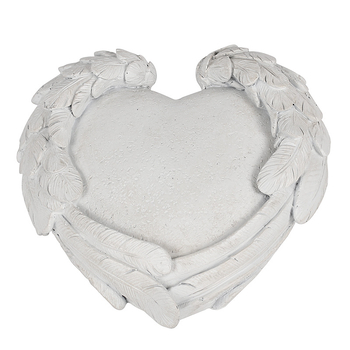 Memorial pentru animal de companie din rășină, cu motiv inimă-aripă, pentru grădină exterioară, stil pastoral.