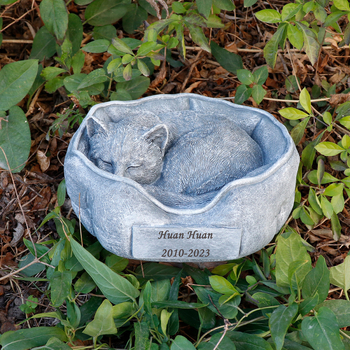 Golden Torch μνημειακή φιγούρα γατάκι από ρητίνη για εξωτερικό κήπο, αγροτικό στυλ, χειροποίητο από ρητίνη