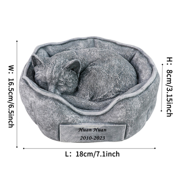 Golden Torch μνημειακή φιγούρα γατάκι από ρητίνη για εξωτερικό κήπο, αγροτικό στυλ, χειροποίητο από ρητίνη