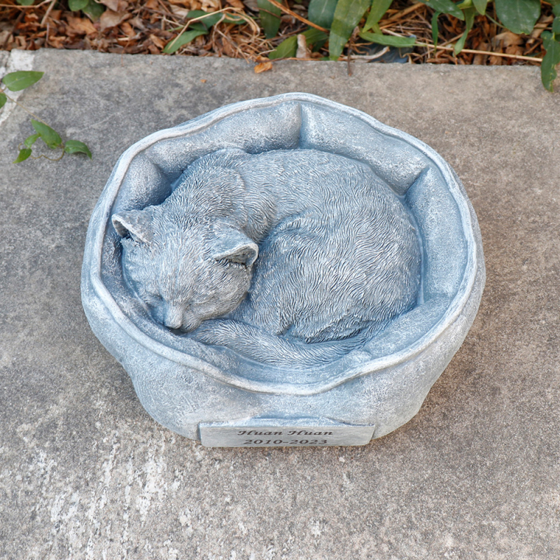 Golden Torch μνημειακή φιγούρα γατάκι από ρητίνη για εξωτερικό κήπο, αγροτικό στυλ, χειροποίητο από ρητίνη