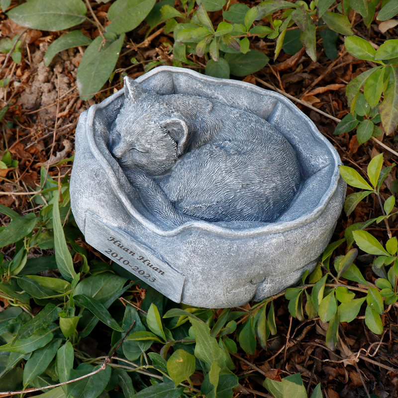 Golden Torch μνημειακή φιγούρα γατάκι από ρητίνη για εξωτερικό κήπο, αγροτικό στυλ, χειροποίητο από ρητίνη