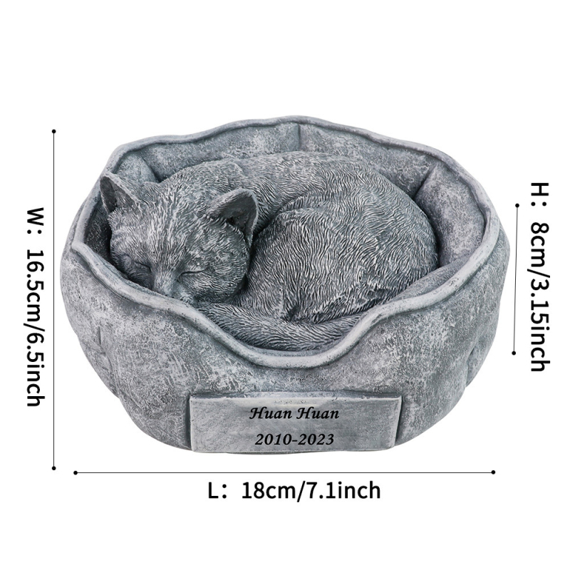 Golden Torch μνημειακή φιγούρα γατάκι από ρητίνη για εξωτερικό κήπο, αγροτικό στυλ, χειροποίητο από ρητίνη