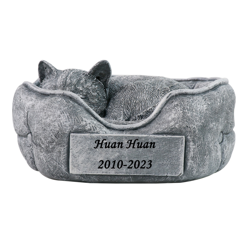 Golden Torch μνημειακή φιγούρα γατάκι από ρητίνη για εξωτερικό κήπο, αγροτικό στυλ, χειροποίητο από ρητίνη