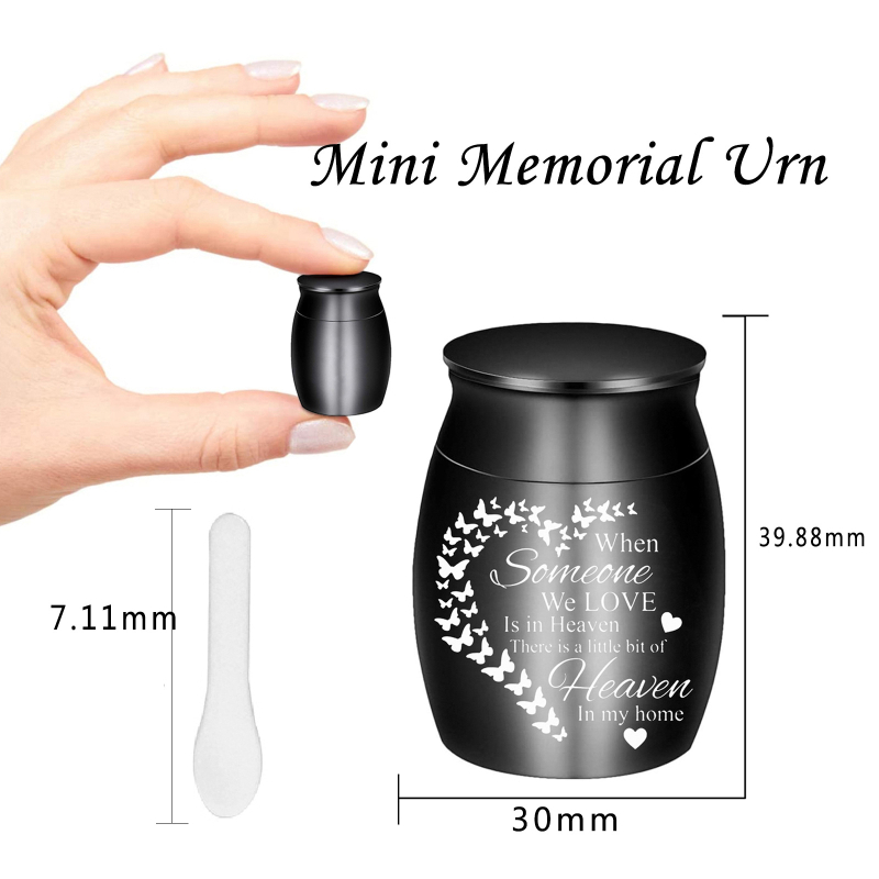 Kremavimo urnai gyvūnėliui su nuimamtu dangteliu, nerūdijančio plieno, Korėjos stiliaus, rankų darbo ir mechaninės apdailos