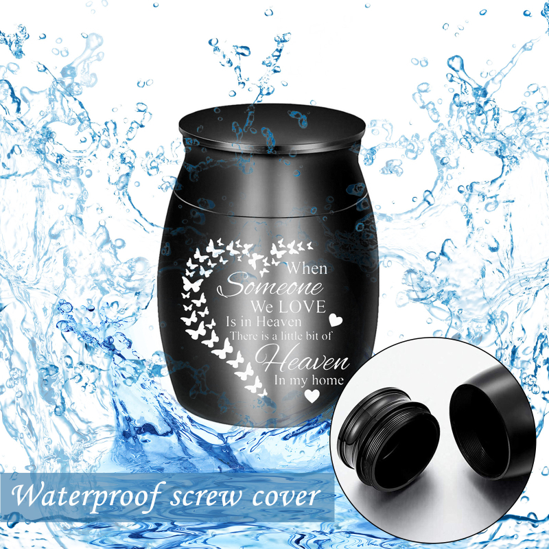 Kremavimo urnai gyvūnėliui su nuimamtu dangteliu, nerūdijančio plieno, Korėjos stiliaus, rankų darbo ir mechaninės apdailos