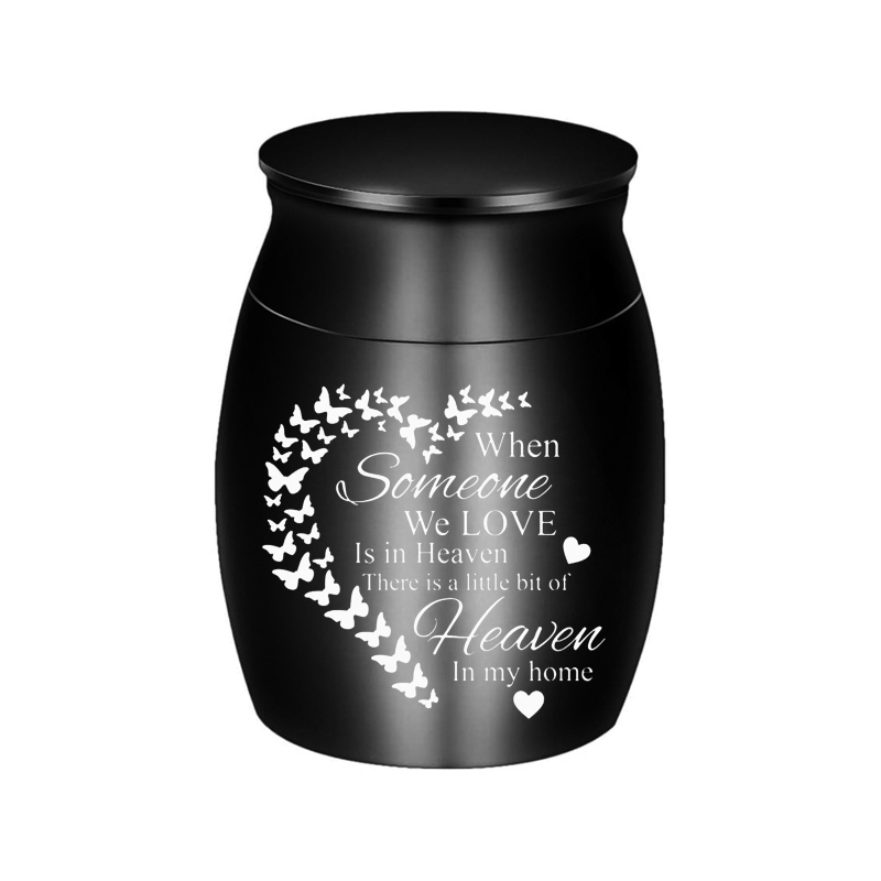 Kremavimo urnai gyvūnėliui su nuimamtu dangteliu, nerūdijančio plieno, Korėjos stiliaus, rankų darbo ir mechaninės apdailos