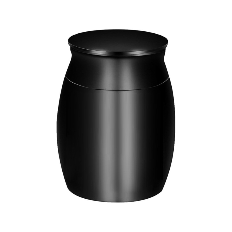 Kremavimo urnai gyvūnėliui su nuimamtu dangteliu, nerūdijančio plieno, Korėjos stiliaus, rankų darbo ir mechaninės apdailos