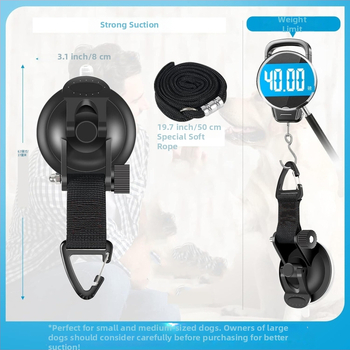 Plastikinis augintinio vonios laikiklis su siurbtuvine virvele, tinkamas šunims, 200 vnt dėžėje